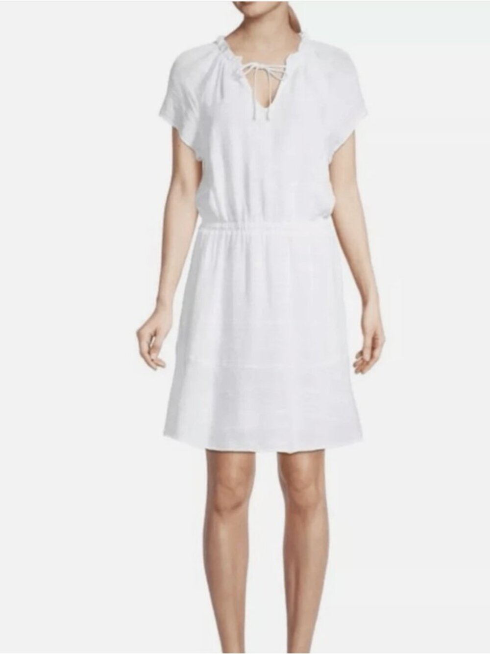 Cloth & Stone Linen Tie neck summer dress